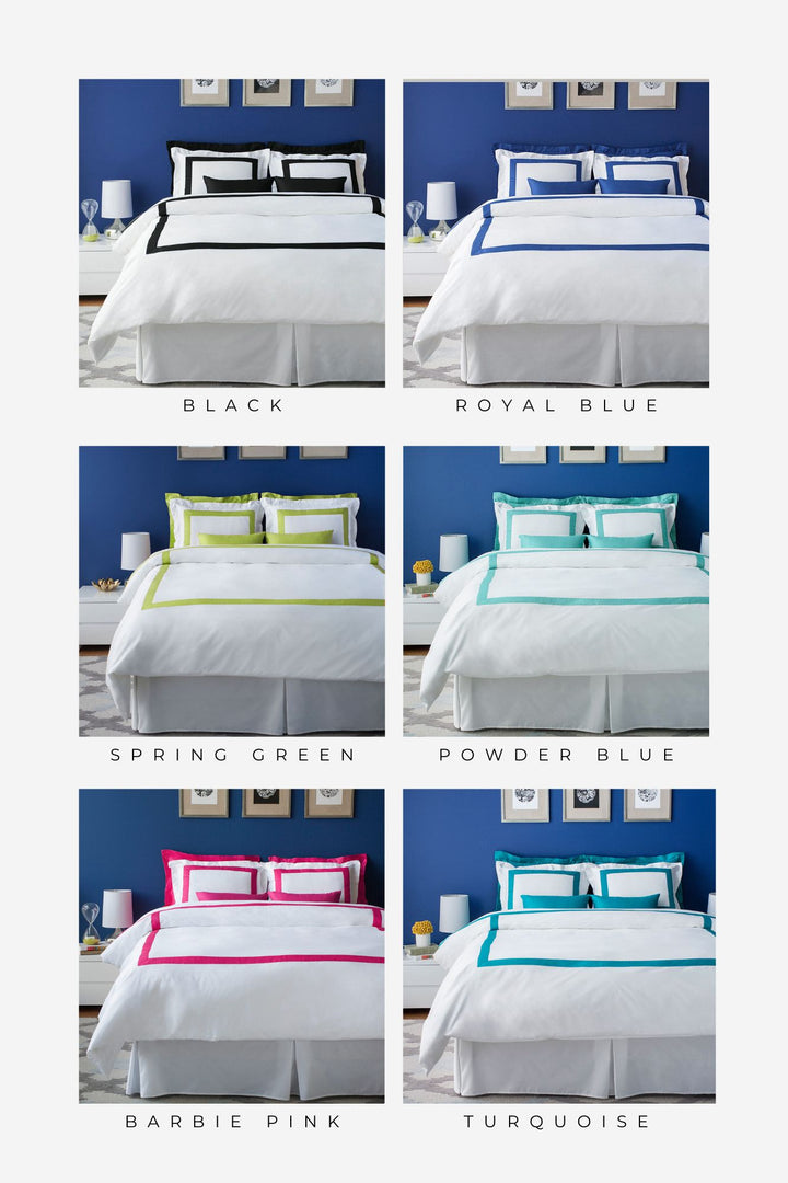 LaCozi Hotel Collection Hot Pink Border Frame Duvet Cover Set