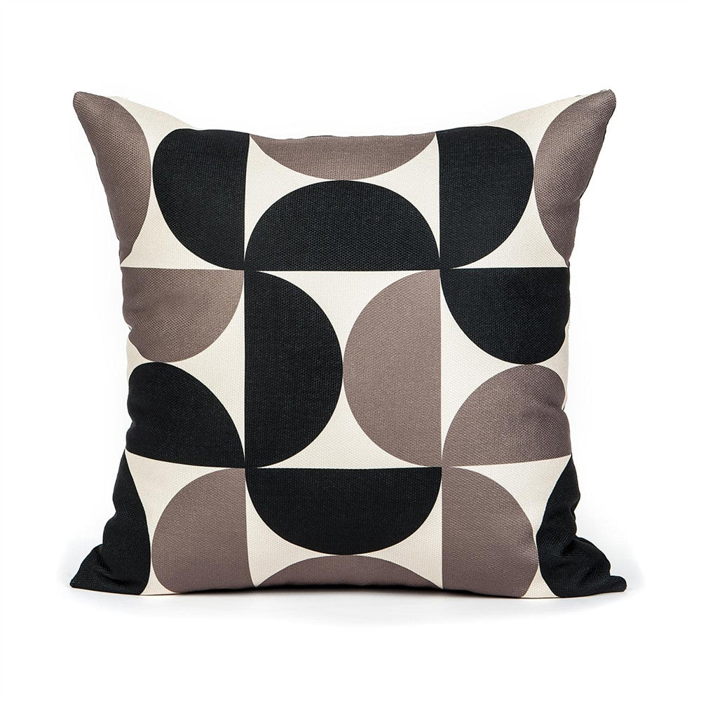 Taupe Half-Circle Throw Pillow