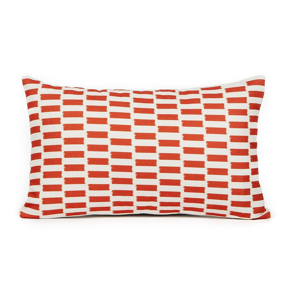 Orange Peliz Oblong Throw Pillow