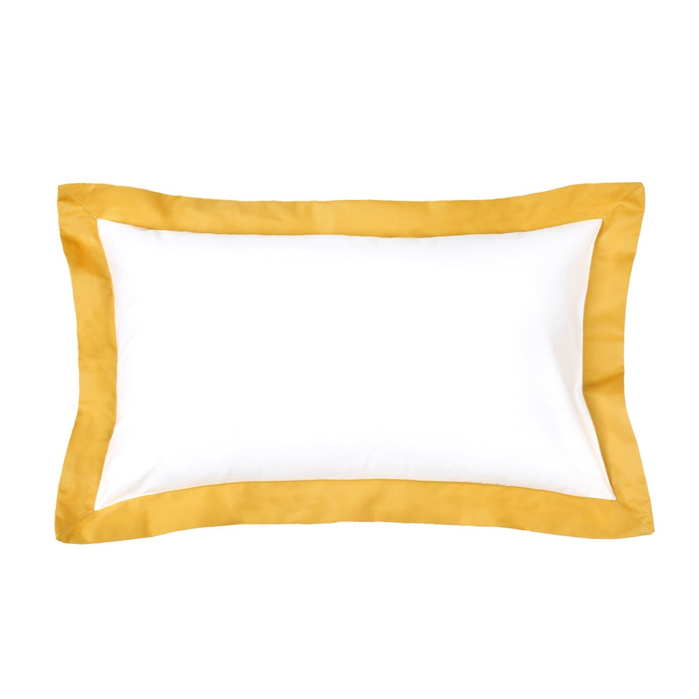 12" X 20" Mustard Flange Rectangular Oblong Pillow