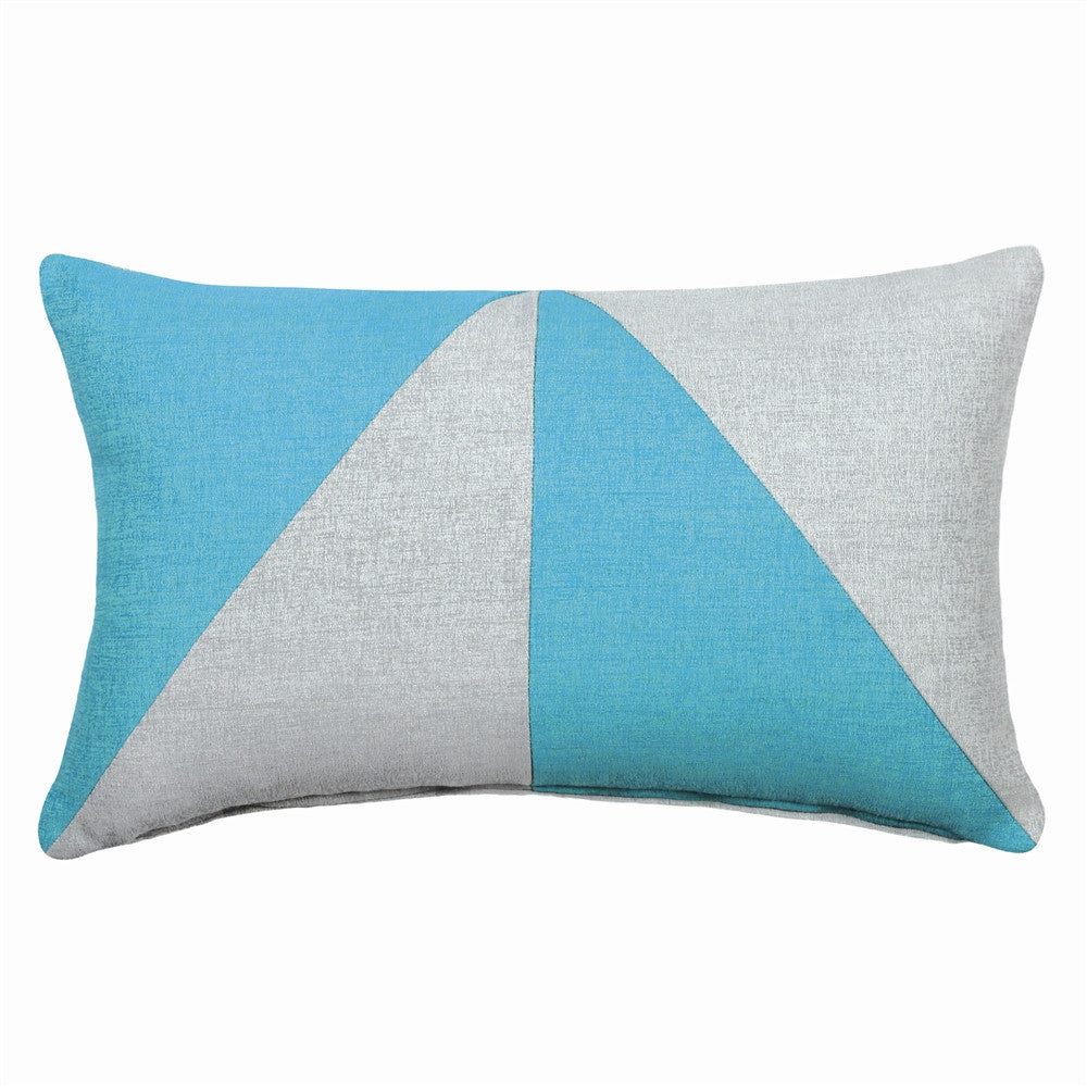 Dual Aqua Jacquard Oblong Pillow