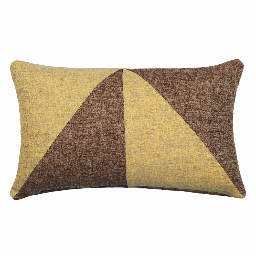 Dual Brown Jacquard Oblong Pillow