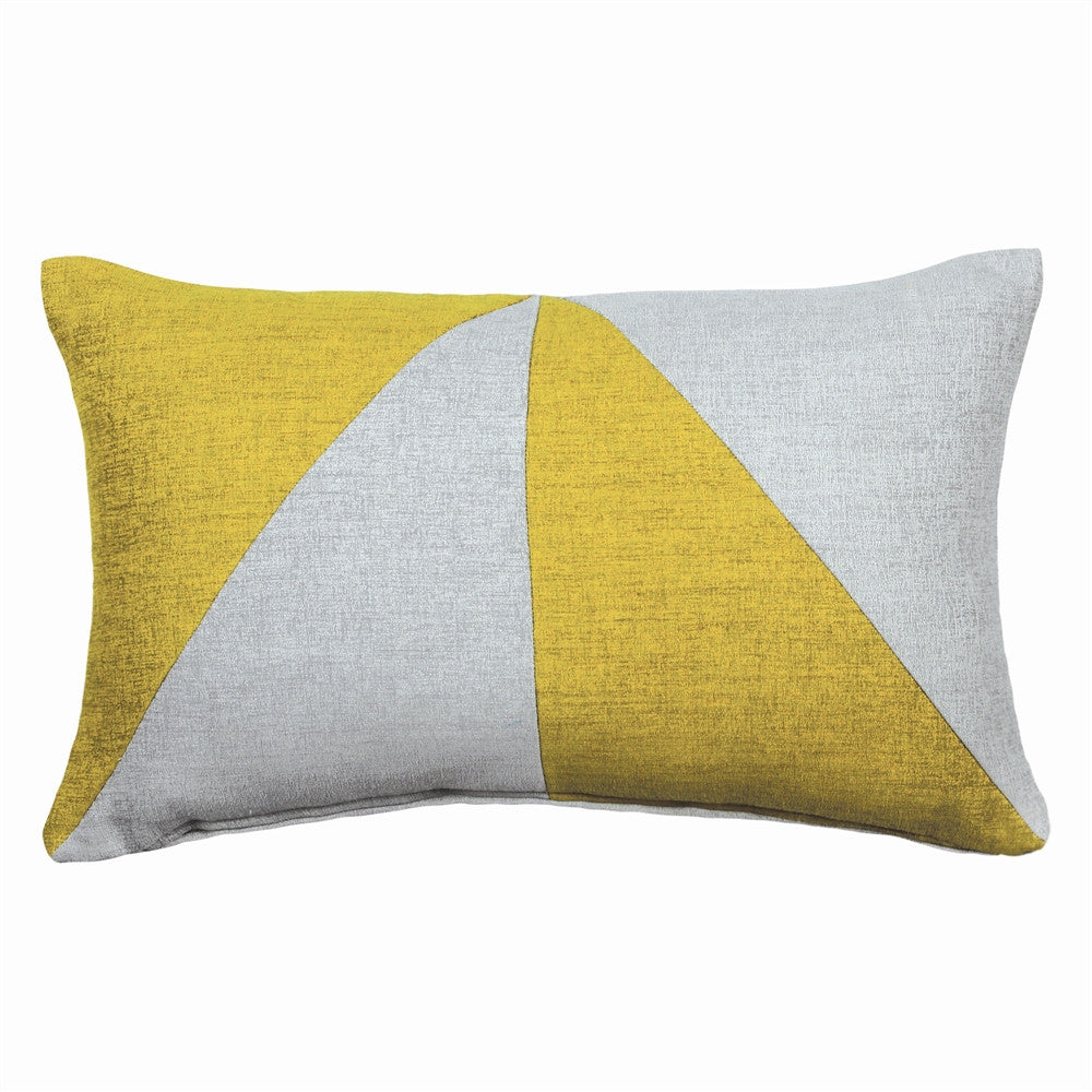 Dual Citron Grey Jacquard Oblong Pillow