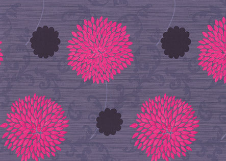 Premium Cotton Sateen Duvet Cover Set - Hot Pink Floral Pattern with Reversible Design