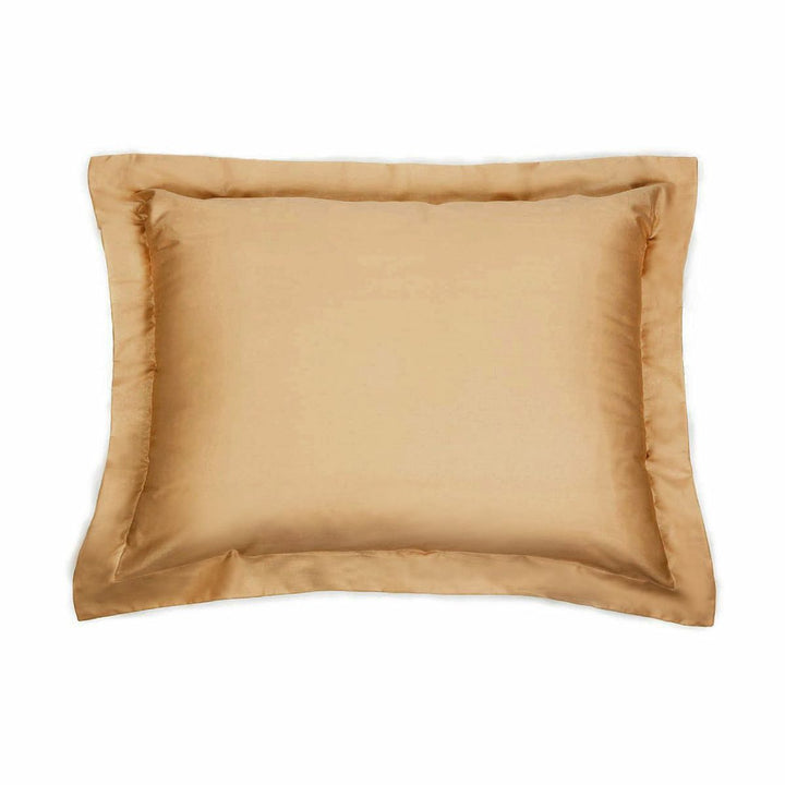 Solid Beige Flange Pillowcase - Hotel Collection | Premium Cotton Decorative Border