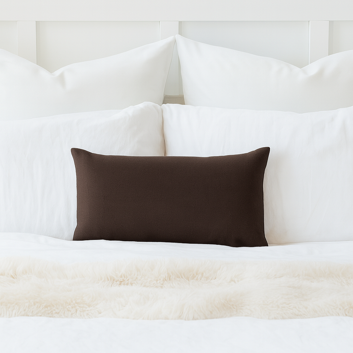 Minimalist Solid Charcoal Gray Cotton Throw Pillow Cover – Durable Accent Cushion Case for Sofa & Bed
