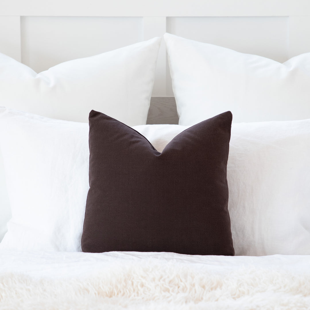 Minimalist Solid Charcoal Gray Cotton Throw Pillow Cover – Durable Accent Cushion Case for Sofa & Bed