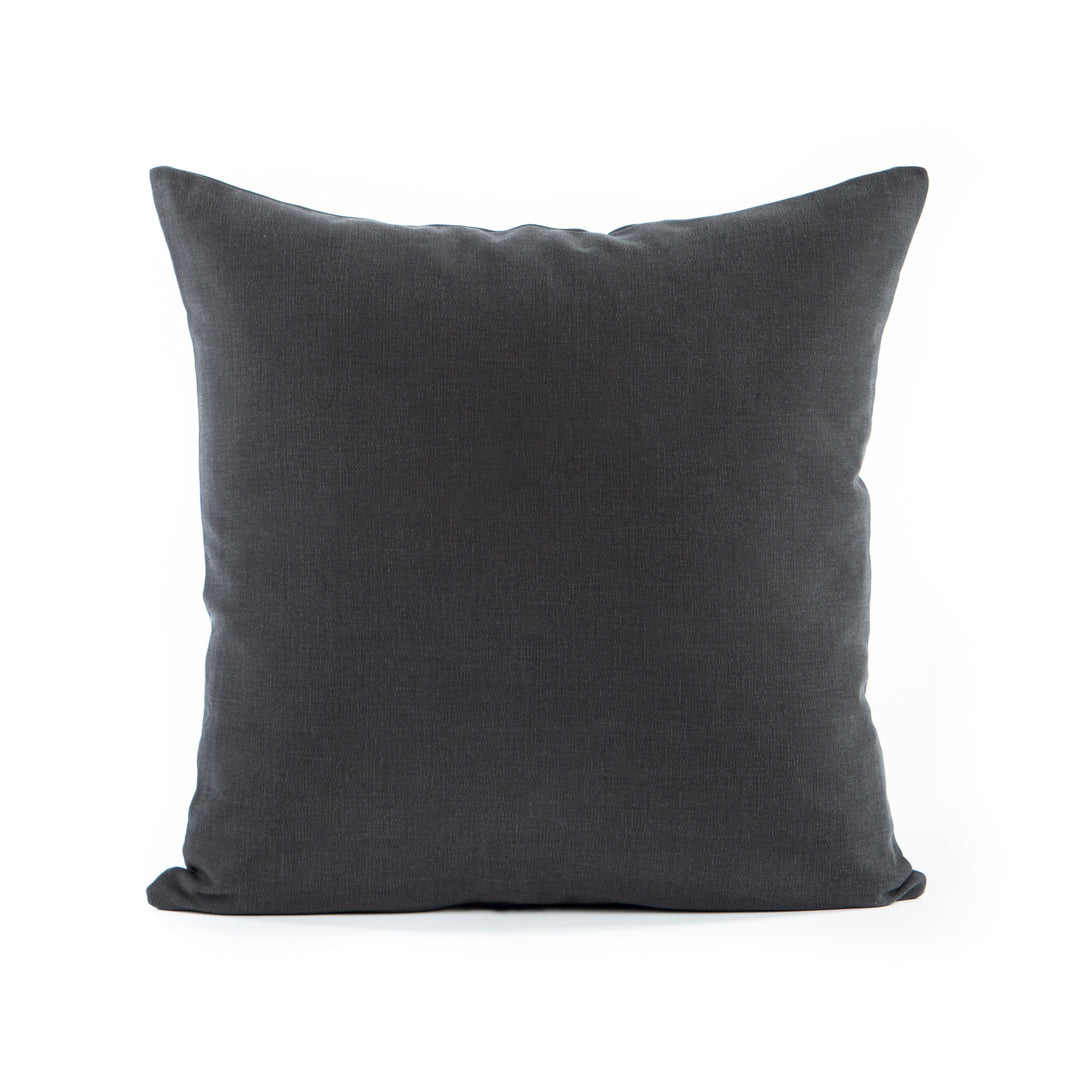 Minimalist Solid Charcoal Gray Cotton Throw Pillow Cover – Durable Accent Cushion Case for Sofa & Bed