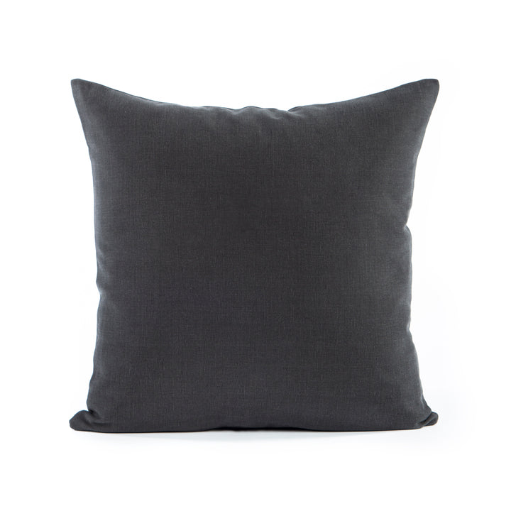 Minimalist Solid Charcoal Gray Cotton Throw Pillow Cover – Durable Accent Cushion Case for Sofa & Bed