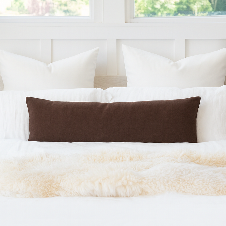 Premium Cotton Body Pillow Cover | Long Sham Zippered Pregnancy Maternity Body Pillowcase