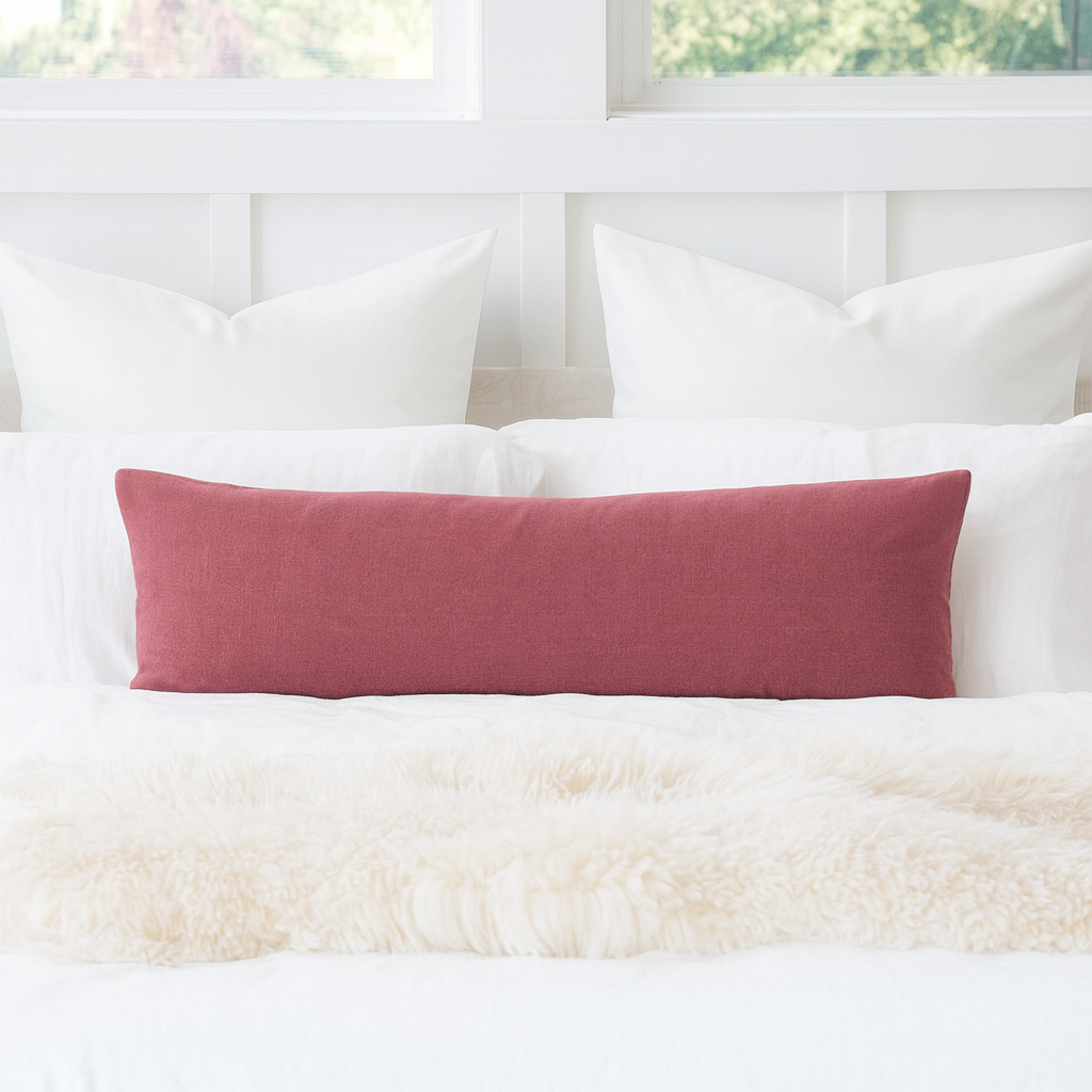 Premium Cotton Body Pillow Cover | Long Sham Zippered Pregnancy Maternity Body Pillowcase