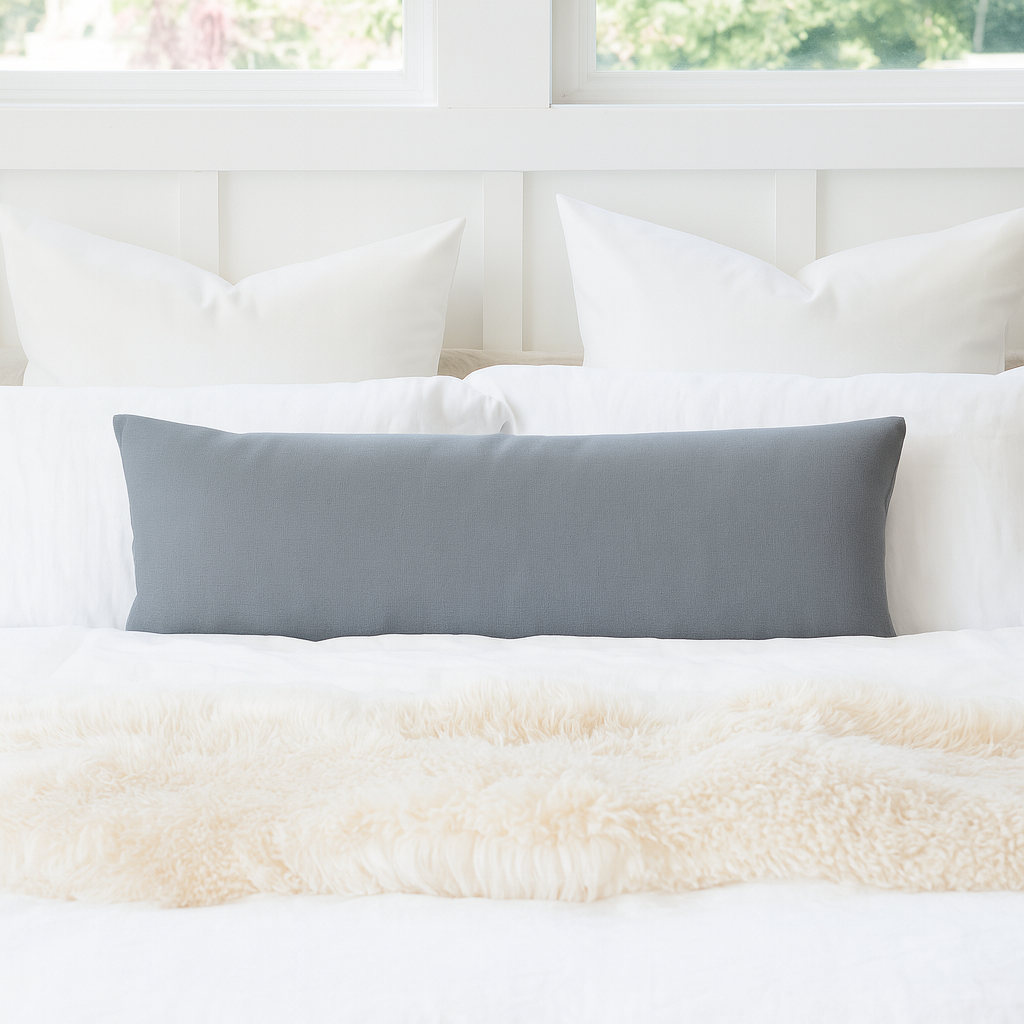 Premium Cotton Body Pillow Cover | Long Sham Zippered Pregnancy Maternity Body Pillowcase
