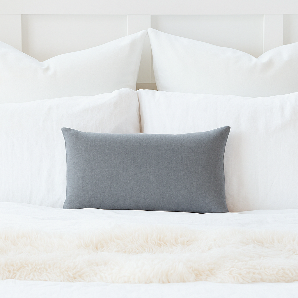 Minimalist Solid Charcoal Gray Cotton Throw Pillow Cover – Durable Accent Cushion Case for Sofa & Bed