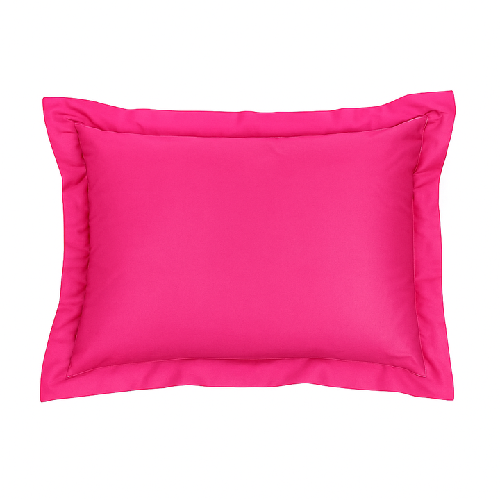 Solid Hot Pink Pillowcase - Premium Cotton Hotel Collection | Standard Queen King Sizes