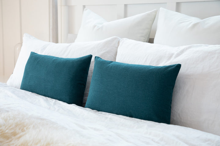 Solid Dark Slate Blue Decorative Throw Pillow Cover
