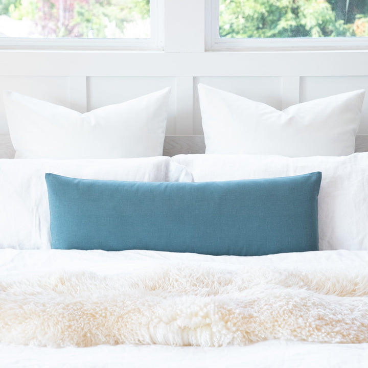 Solid Baby Blue Maternity Long Bolster Body Pillow Cover