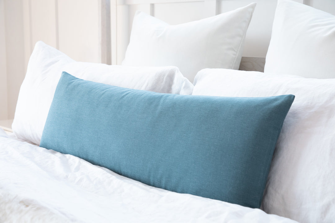 Solid Baby Blue Maternity Long Bolster Body Pillow Cover