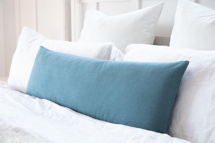 Solid Baby Blue Maternity Long Bolster Body Pillow Cover