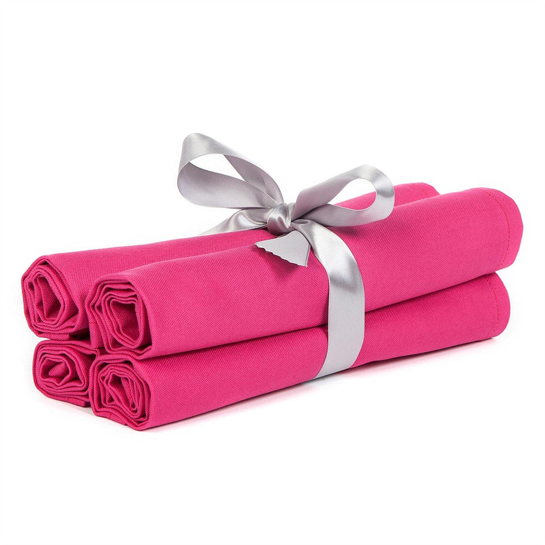 20" X 20" Solid Hot Pink Table Linen Napkins (Set of 4)