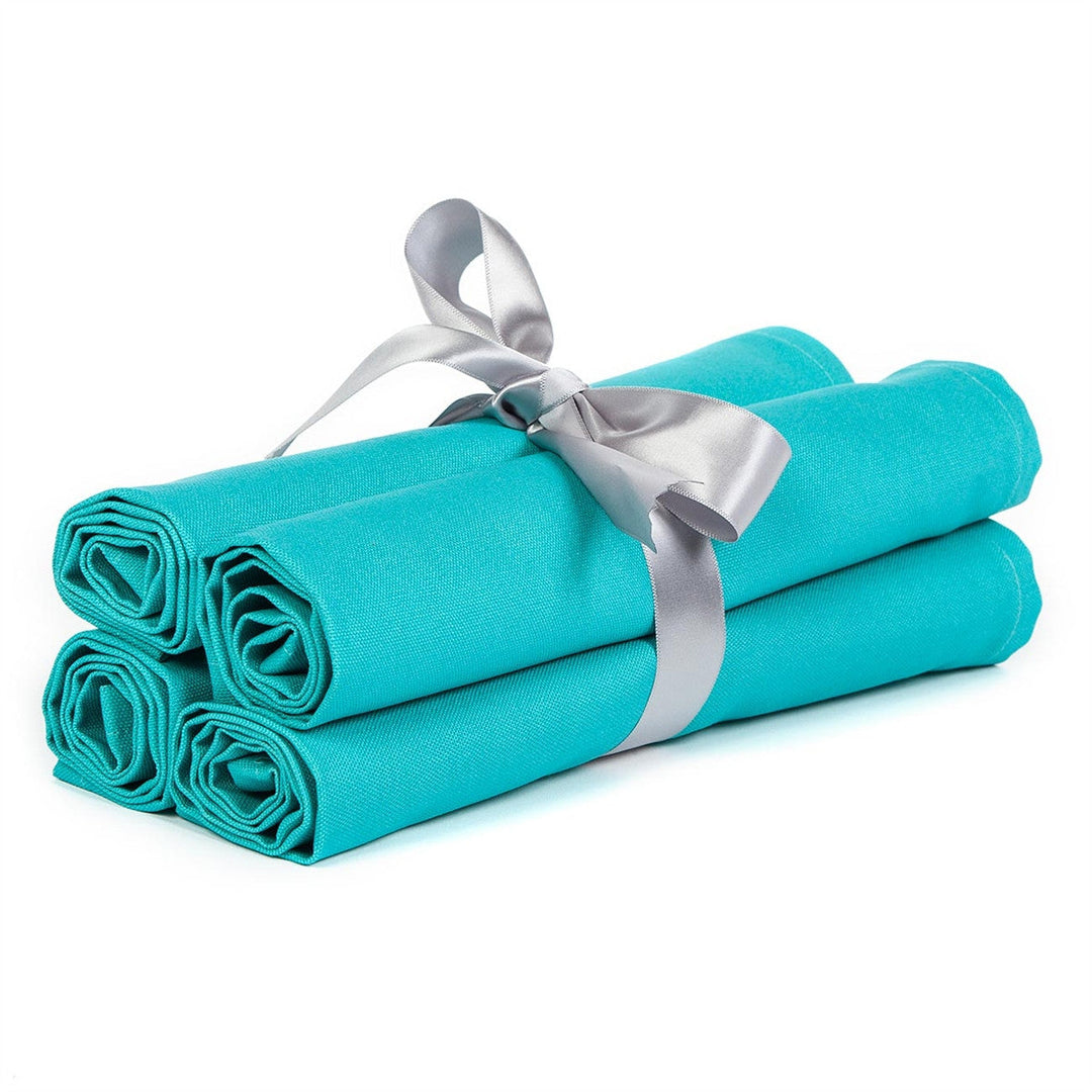 20" x 20" Solid Aqua Blue Table Linen Napkins ( Set of 4 )
