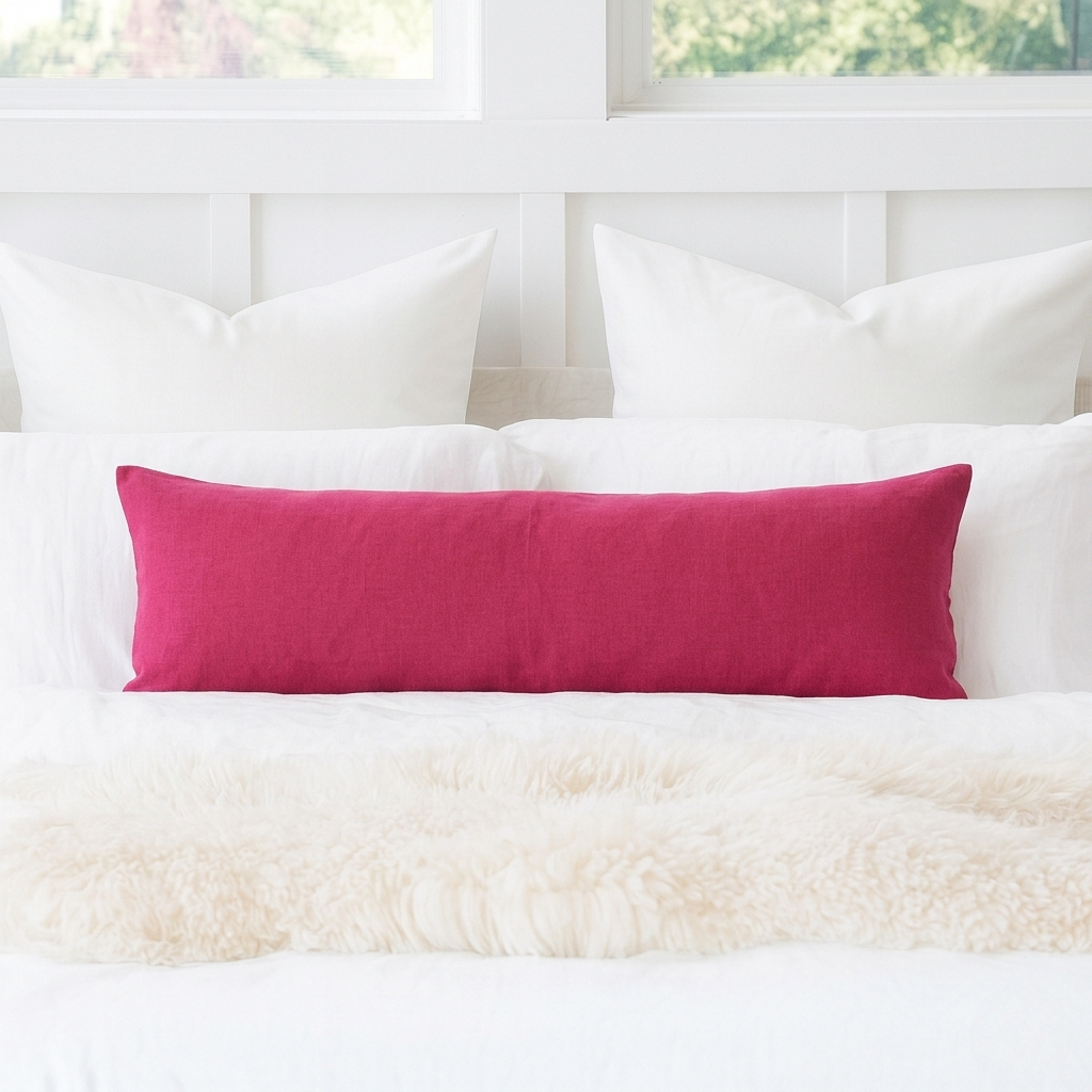 Premium Cotton Body Pillow Cover | Long Sham Zippered Pregnancy Maternity Body Pillowcase