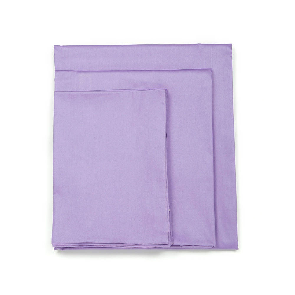 OEKO-TEX Certified Crisp 100% Cotton Lavender Purple Violet Duvet Cover Set - 400 Thread Count Minimalist Bedding