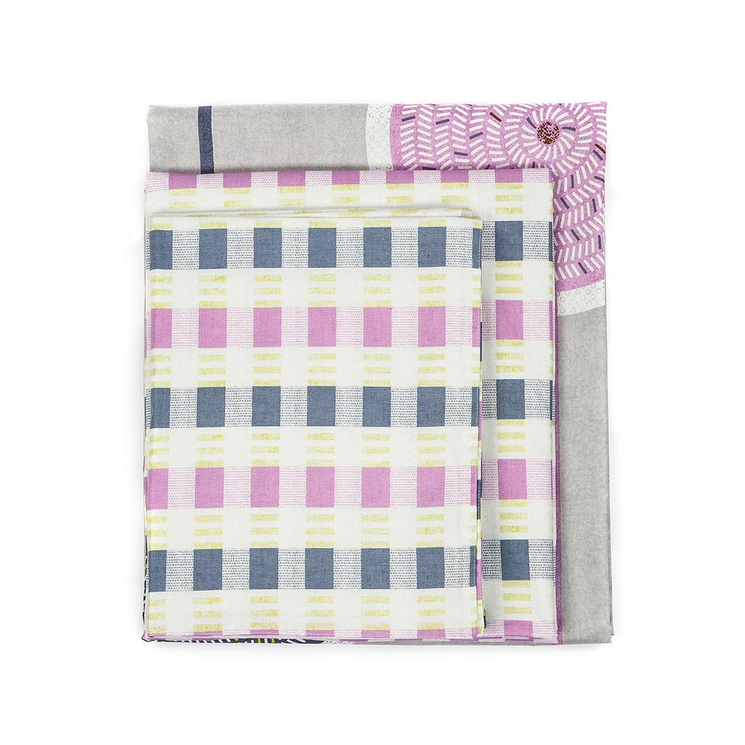 Pink & Blue Purple Circle Duvet Cover Set Teens Room 