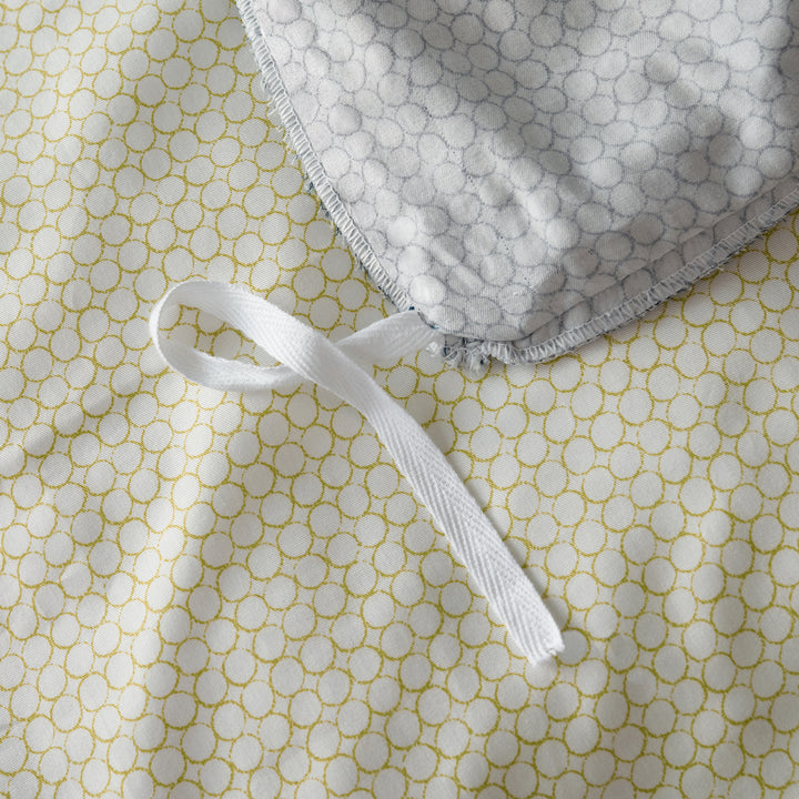 Cotton Modal Dark Yellow Blue Edged Trim Duvet Cover Set