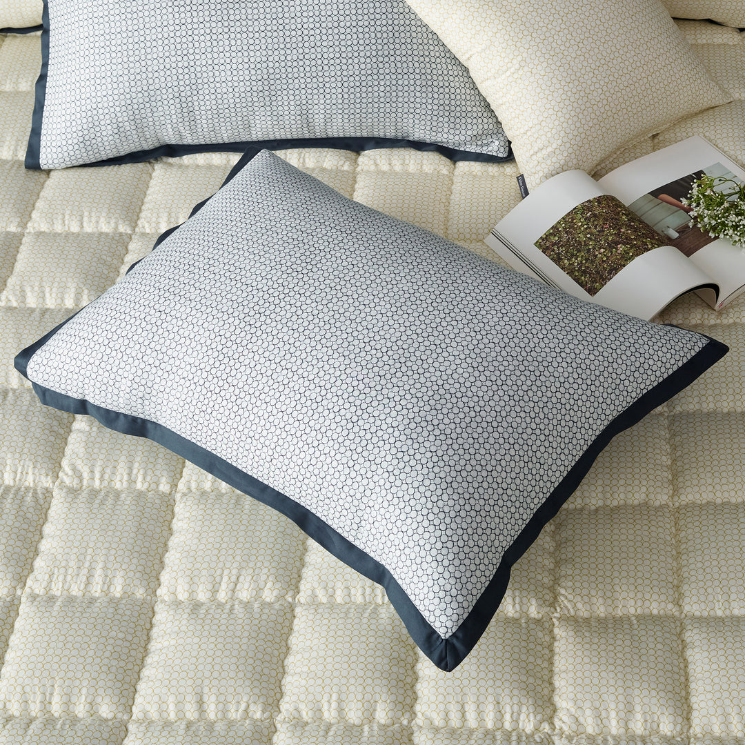 Yellow Blue Print Soft Cotton Modal Blend Duvet Cover Set
