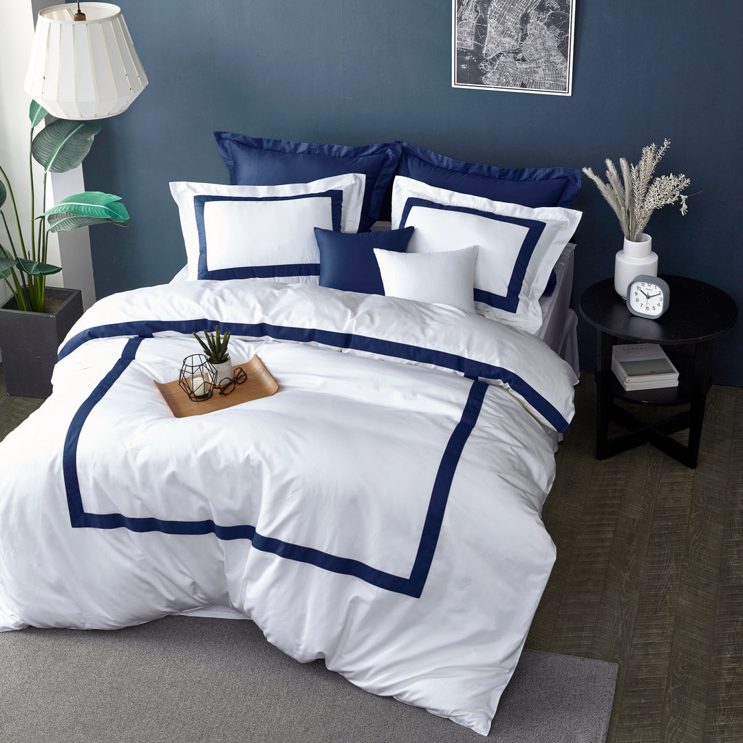 Duvet Covers Blue And White Twin Bedding Hotel Collection Navy