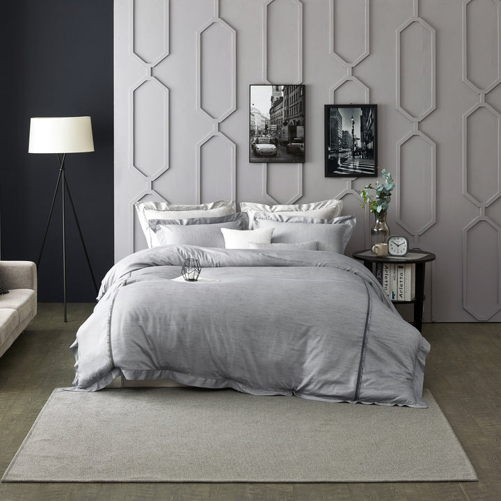Soft Modal Cotton Gray Trim Design Bedding 