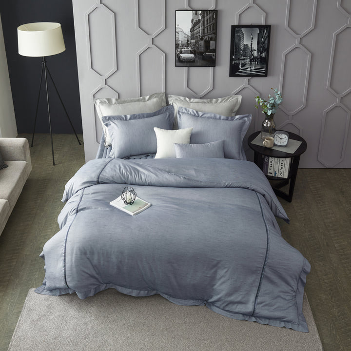 Silky Soft TENCEL Modal Cloud Flange Duvet Cover Set - Perfect Summer Bedding