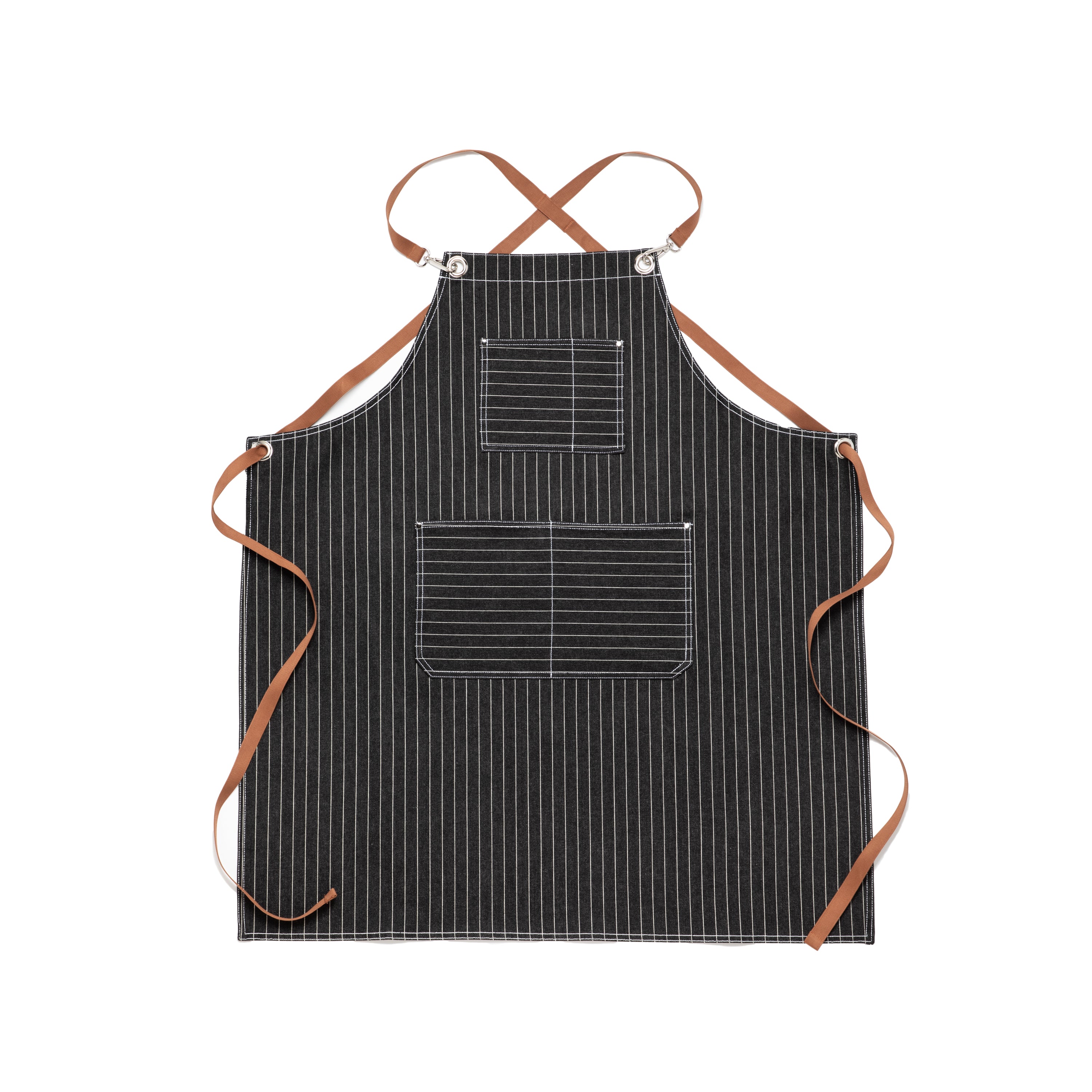 【日本製】STANDARD CALIFORNIA DENIM APRON Artisan Craft Real Japanese Denim Cross Back Bib Apron - LaCozi