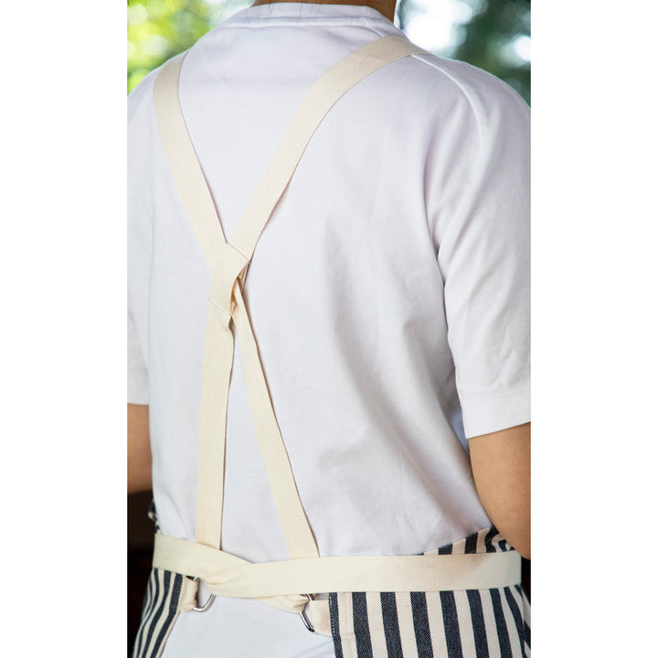 Striped Kitchen Apron Back Straps