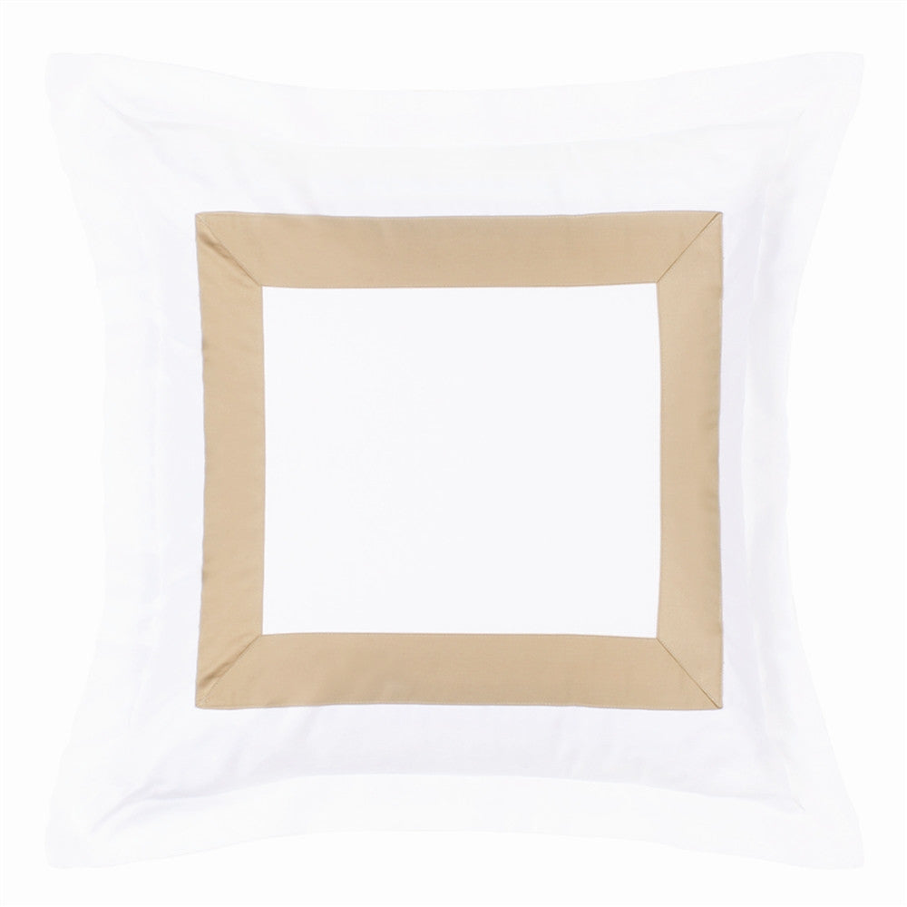 "Border" Beige Flange Sham Pillow