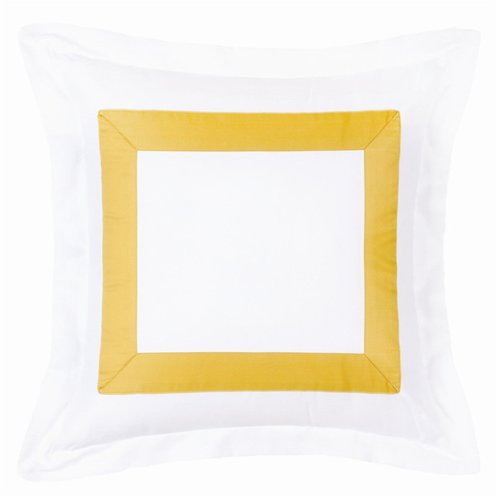 "Border" Mustard Flange Sham Pillow
