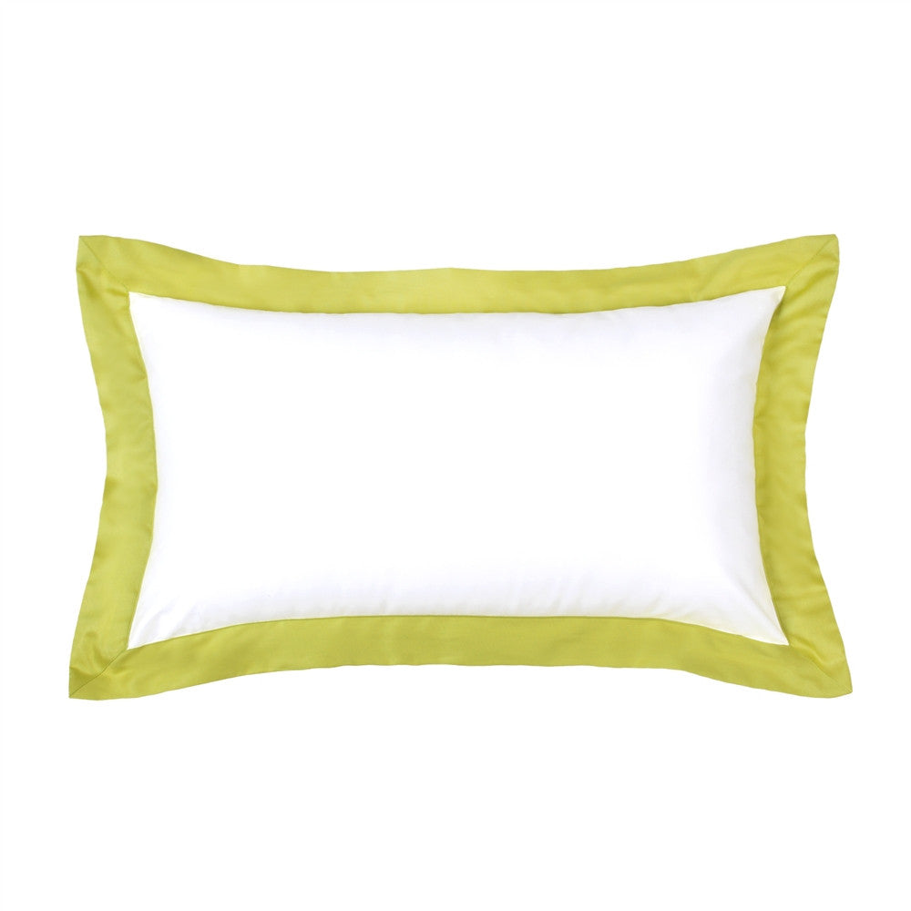 12" X 20" Spring Green Flange Rectangular Oblong Pillow