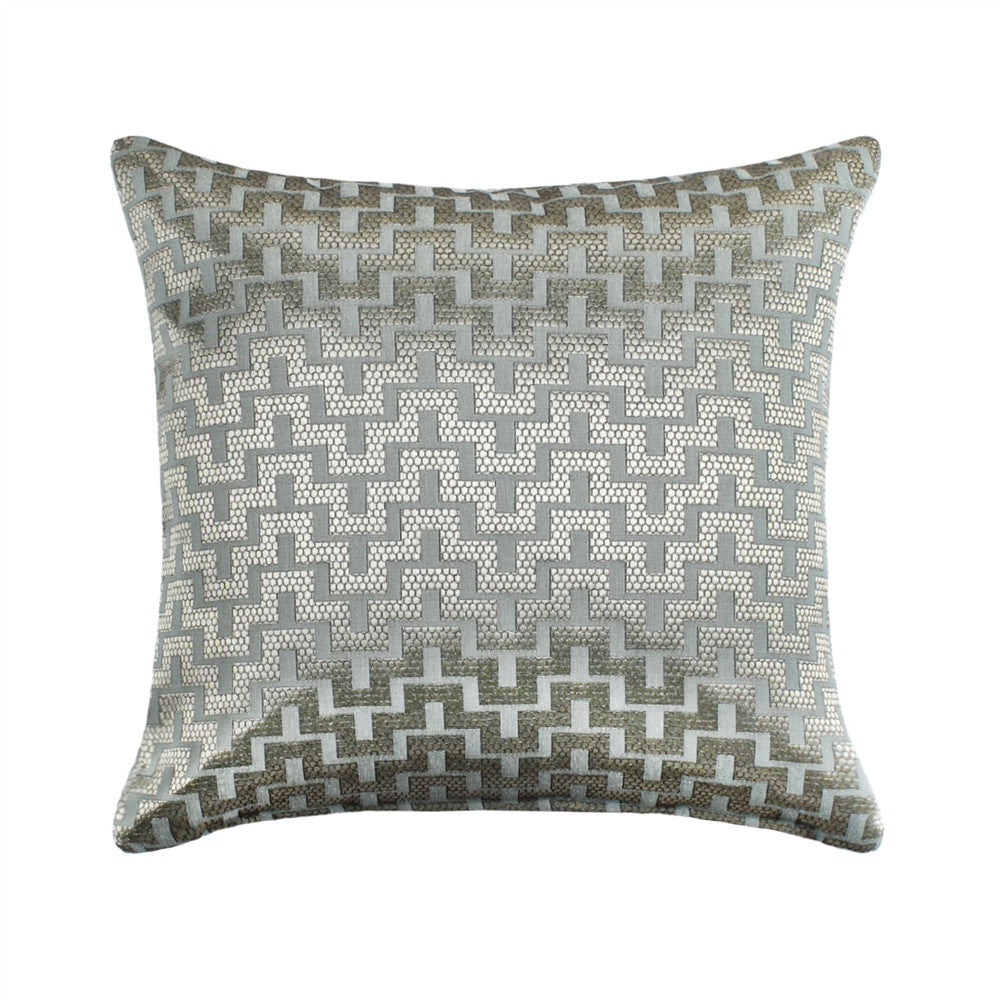 Mazy Bluish Gray Throw Pillow