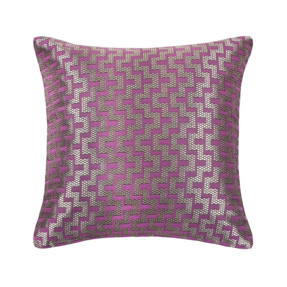 Mazy Purple Throw Pillow