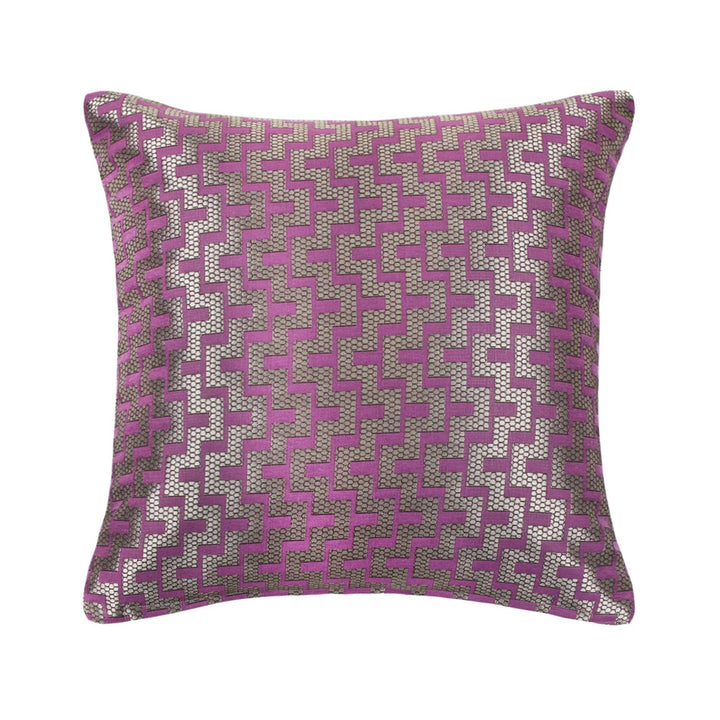 Mazy Purple Throw Pillow