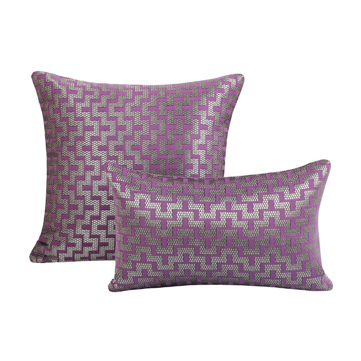 Mazy Purple Throw Pillow