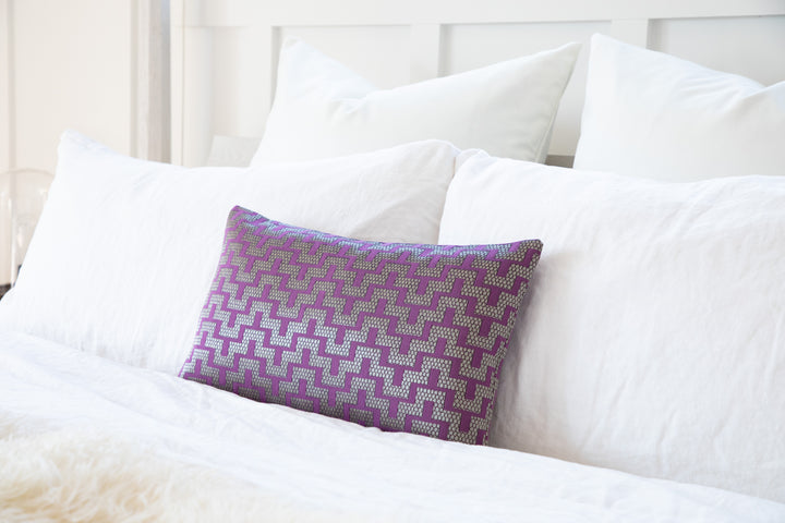 Mazy Purple Champaign Decorative Throw Pillow Cover
