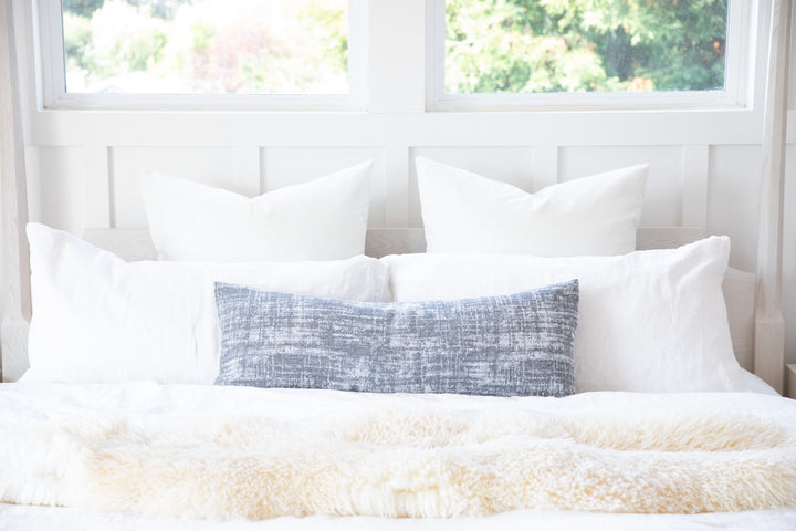 Belgian Fabric Modern Gray White Long Maternity Pregnancy Body Pillow Cover