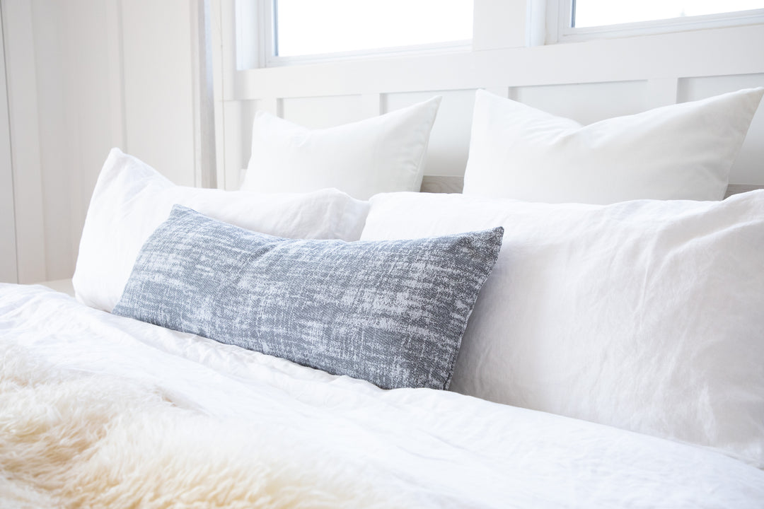 Belgian Fabric Modern Gray White Long Maternity Pregnancy Body Pillow Cover