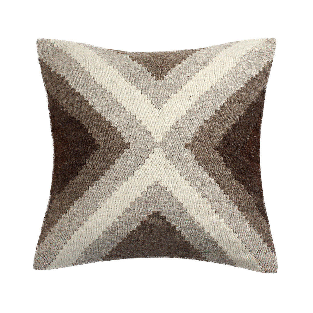 Beige Wool Decorative Pillow