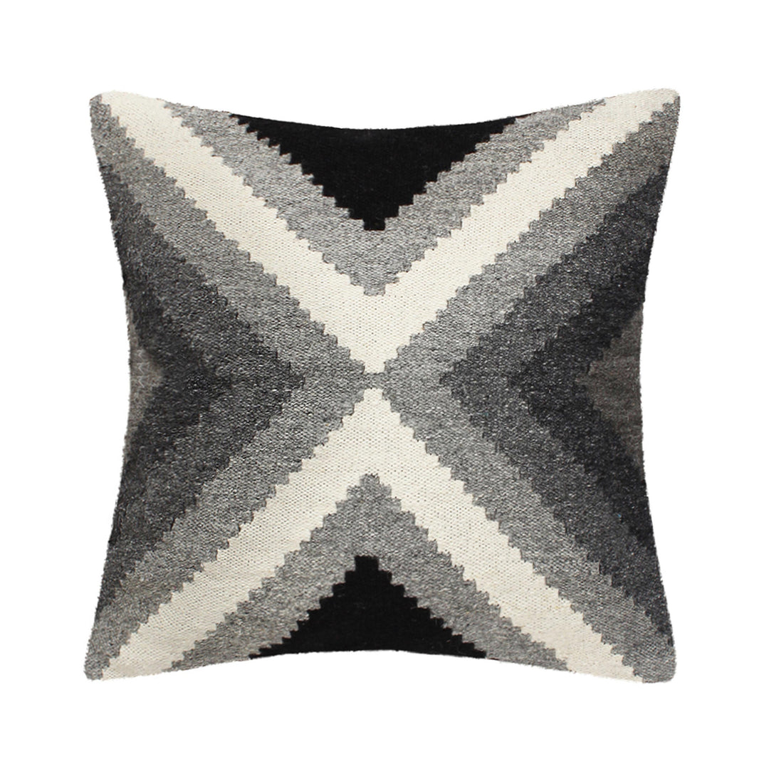 Hand Loomed Wool Gray Pillow