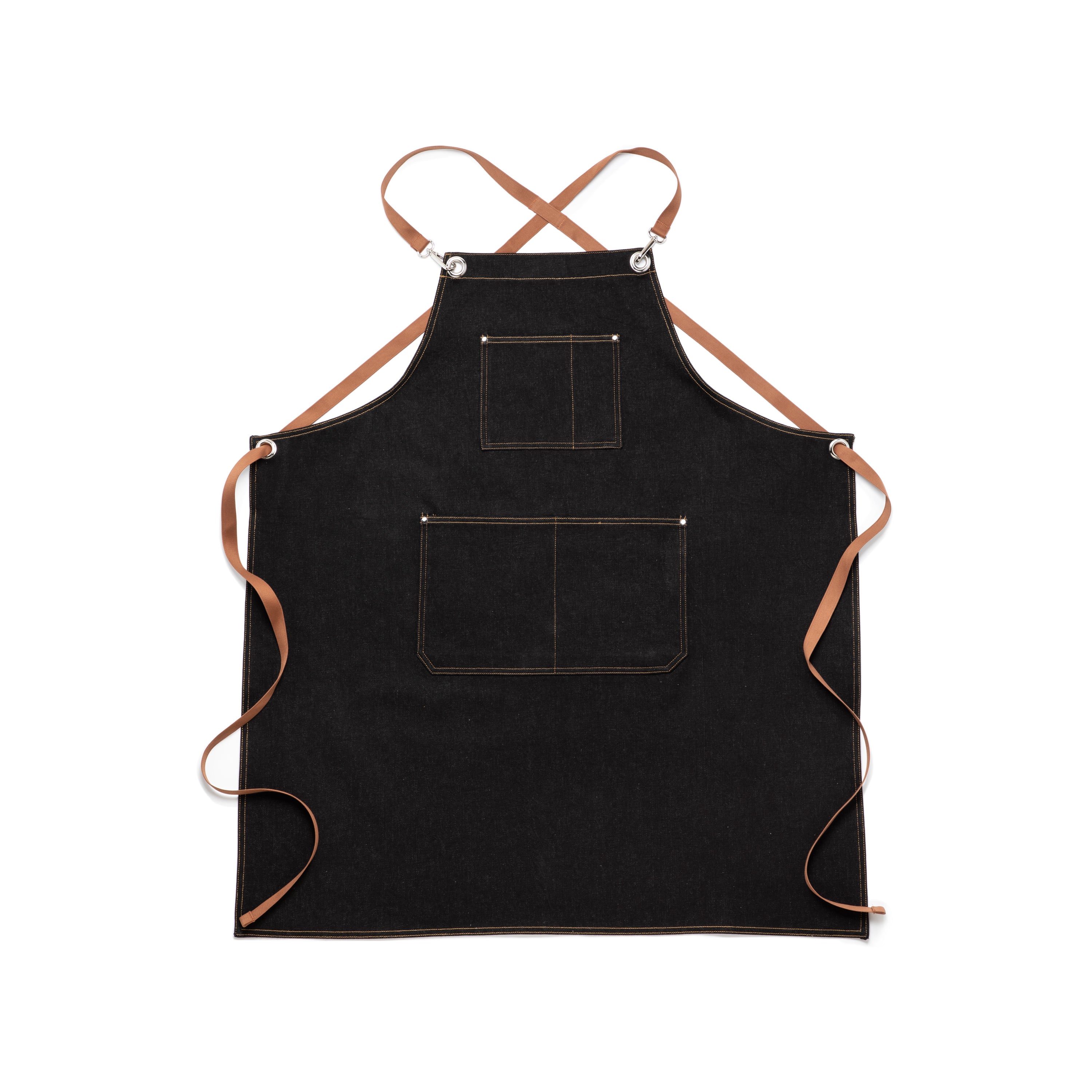 Artisan Craft Real Japanese Denim Cross Back Bib Apron - LaCozi