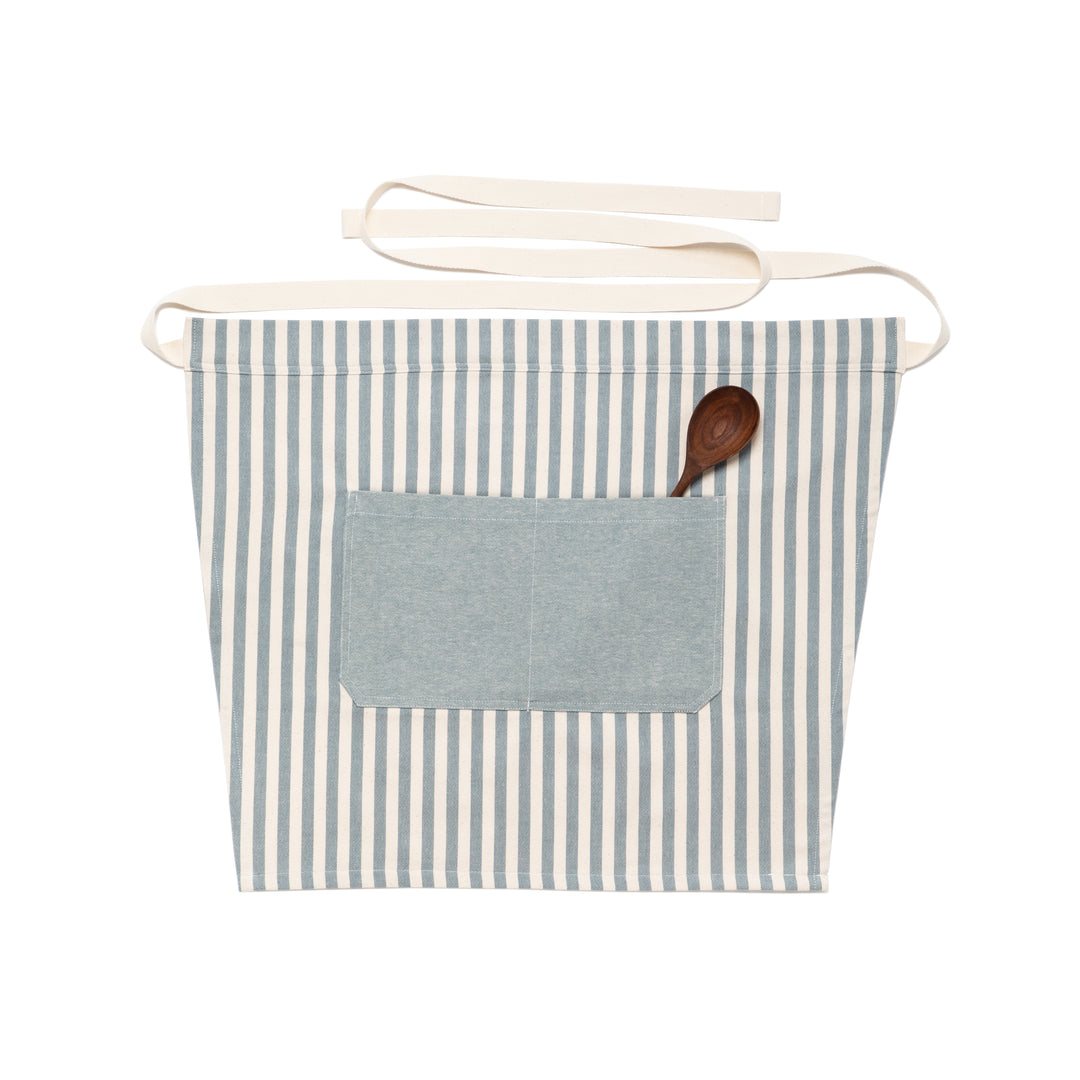 Stripe Airy Cotton Cafe Bistro Apron (21")