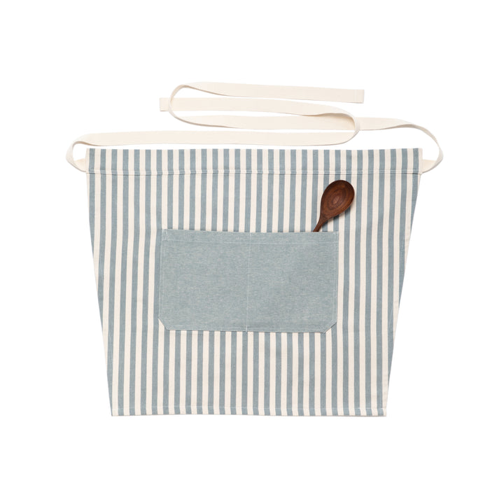 Stripe Airy Cotton Cafe Bistro Apron (21")