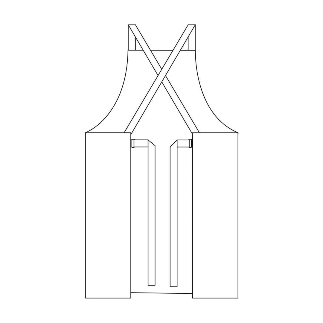 Cross Back Chef's Apron (Regular Size / Chest Pocket)